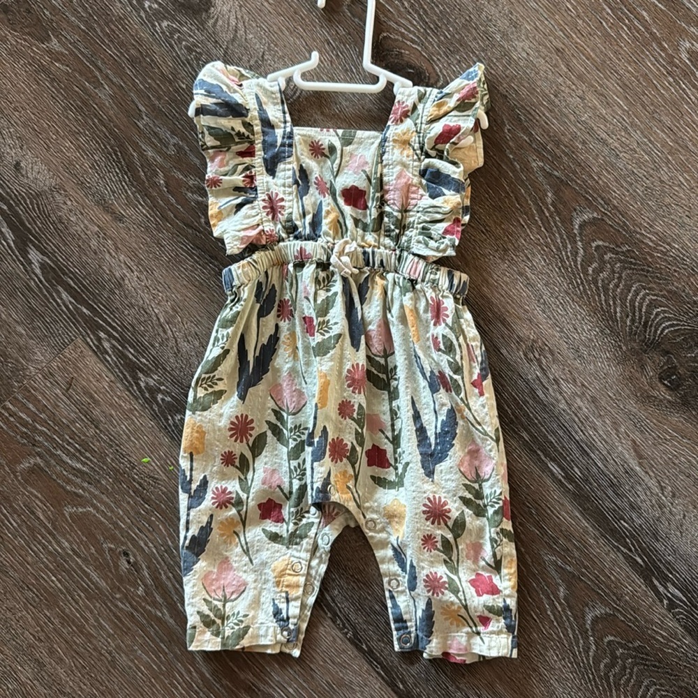 Pink Chicken Floral‎ Ruffle One Piece - Multicolor